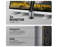 Axagon HMC-WL9 USB-C 10Gbps Wireless Charging 9in1 hub - 1485464 - zdjęcie 2